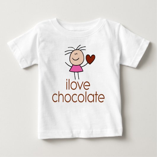 Schattigee Chocolate Stick Meisje Baby T-shirt (Voorkant)