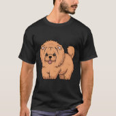 Schattigee Chow Chow Dog Hoodie Furry Vriend Puppy T-shirt (Voorkant)
