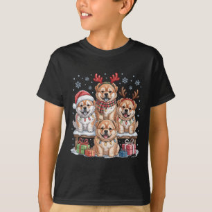 Schattigee Chow Chow Kerst Puppies Hondenliefhebbe T-shirt