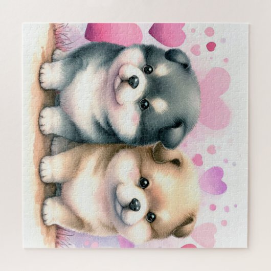 Schattigee Chow Chow Puppies Legpuzzel (Horizontaal)