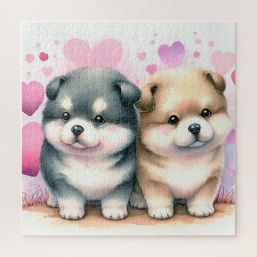 Schattigee Chow Chow Puppies Legpuzzel (Verticaal)