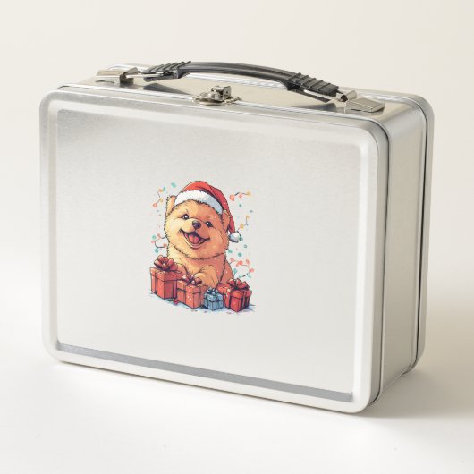 Schattigee Chow Chow Santa Hat Grappige Kerst Xmas (Voorkant)