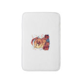Schattigee Chow Chow Santa Hat Grappige Kerst Xmas Badmat (Voorkant Verticaal)