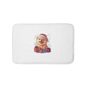 Schattigee Chow Chow Santa Hat Grappige Kerst Xmas Badmat