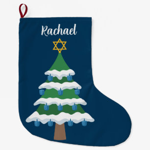 Schattigee Chrismukkah Hanukkah Dreidel Tree Grote Kerstsok