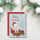 Schattigee Christmas Baby Monkey Red Santa Hat Feestdagenkaart<br><div class="desc">Seizoensgebonden Christmas Baby Monkey met Santa Hat & Green & Red Wrapped Cadeaus Holiday Kaart</div>