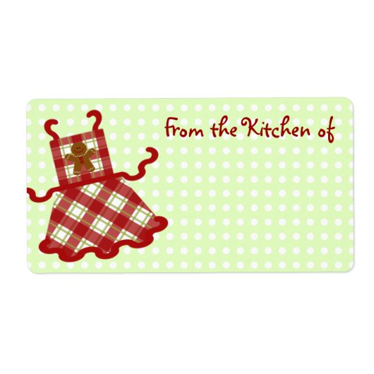 Schattigee Christmas Baker keukenlabels Etiket (Voorkant)