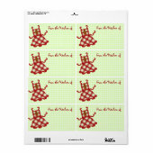 Schattigee Christmas Baker keukenlabels Etiket (Full Sheet)