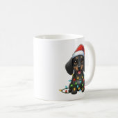 Schattigee Christmas Black Teckel Mok (Voorkant rechts)