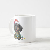 Schattigee Christmas Black Teckel Mok (Voorkant links)