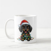 Schattigee Christmas Black Teckel Mok (Links)