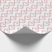 Schattigee Christmas Candy Cane Harten Rood & Wit Cadeaupapier (Hoek)