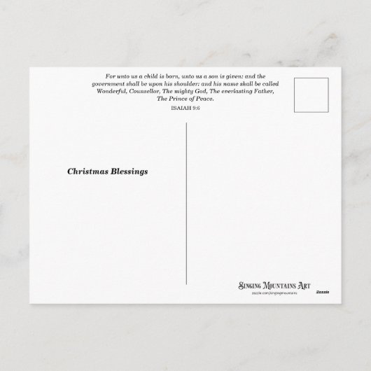 Schattigee Christmas Carol Muizen Christelijke Cus Feestdagenkaart (Achterkant)