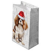 Schattigee Christmas Cavalier Dog Holiday Woof Wor Klein Cadeauzakje (Achterkant Gekanteld)
