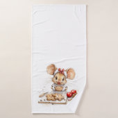 Schattigee Christmas Chef Mouse Badhanddoek (Badhanddoek)