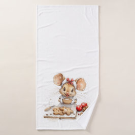 Schattigee Christmas Chef Mouse Badhanddoek
