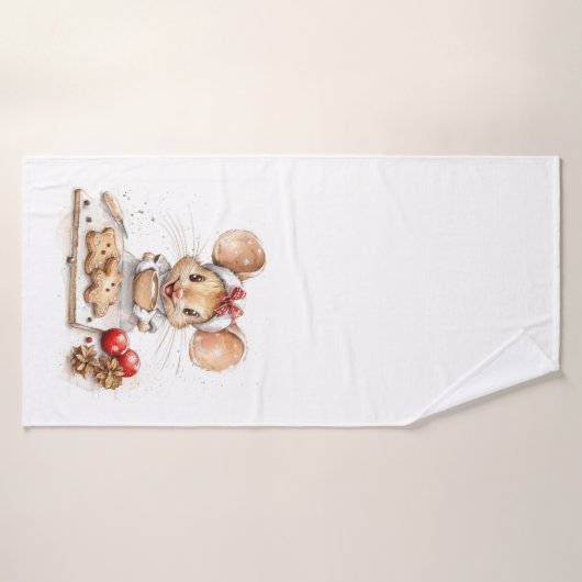 Schattigee Christmas Chef Mouse Badhanddoek (Badhanddoek)