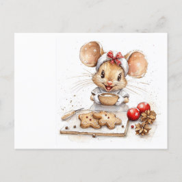 Schattigee Christmas Chef Mouse Briefkaart