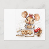 Schattigee Christmas Chef Mouse Briefkaart (Voorkant)
