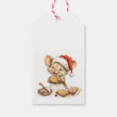 Schattigee Christmas Chef Mouse Cadeaulabel (Achterkant)