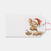 Schattigee Christmas Chef Mouse Cadeaulabel (Voorkant (Horizontaal))