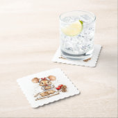 Schattigee Christmas Chef Mouse Kartonnen Onderzetters (Insitu)