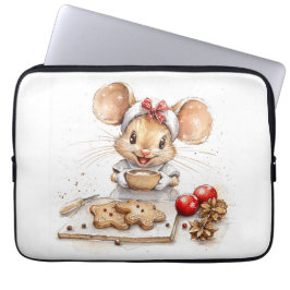 Schattigee Christmas Chef Mouse Laptop Sleeve