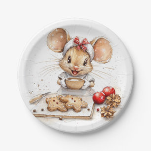 Schattigee Christmas Chef Mouse Papieren Bordje