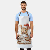 Schattigee Christmas Chef Mouse Schort (Gedragen)