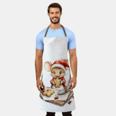 Schattigee Christmas Chef Mouse Schort (Gedragen)