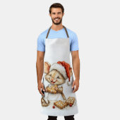Schattigee Christmas Chef Mouse Schort (Gedragen)