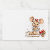 Schattigee Christmas Chef Mouse Voedselcontainer Etiket (Enkel label)