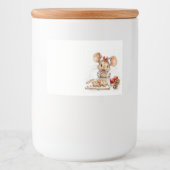 Schattigee Christmas Chef Mouse Voedselcontainer Etiket (Voorkant)