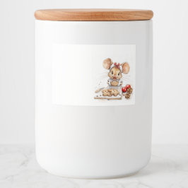 Schattigee Christmas Chef Mouse Voedselcontainer Etiket