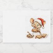Schattigee Christmas Chef Mouse Voedselcontainer Etiket (Enkel label)