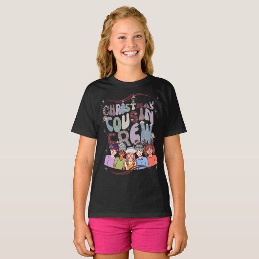 Schattigee Christmas Cousin Crew T-shirt (Voorkant volledig)