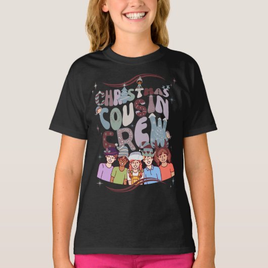Schattigee Christmas Cousin Crew T-shirt (Voorkant)