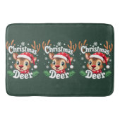 Schattigee Christmas Deer Illustration Badmat (Voorkant)