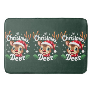 Schattigee Christmas Deer Illustration Badmat