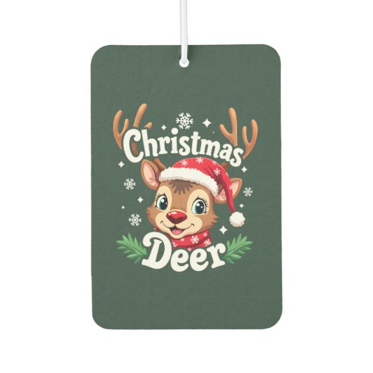 Schattigee Christmas Deer Illustration Luchtverfrisser (Voorkant)