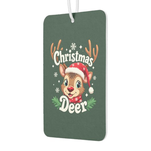 Schattigee Christmas Deer Illustration Luchtverfrisser (Links)