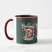 Schattigee Christmas Deer Illustration Mok (Links)