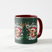 Schattigee Christmas Deer Illustration Mok (Voorkant rechts)