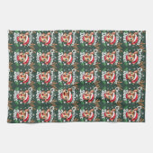 Schattigee Christmas Deer Illustration Theedoek (Horizontaal)