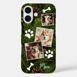 Schattigee Christmas Dog Telefoonhoes, Eenvoudig iPhone 16 Hoesje
