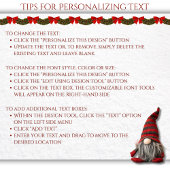 Schattigee Christmas Gnome en Candy Cane Adresetik Etiket