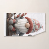 Schattigee Christmas Gnome met een snoepriet op ee Handdoek (Handdoek)