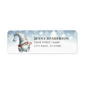 Schattigee Christmas Gnome Retouradres Labels (Voorkant)