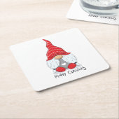 Schattigee Christmas Gnome Waterverf Art Beverage  Kartonnen Onderzetters (Schuin)