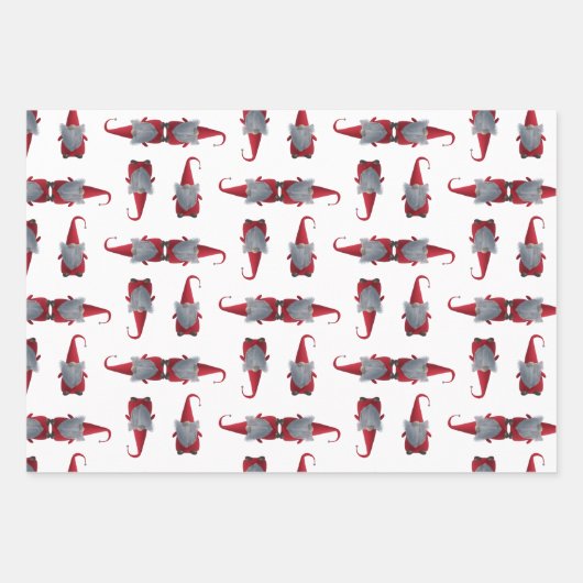 Schattigee Christmas Gnome Wrapping Paper Sheets (Voorkant 2)